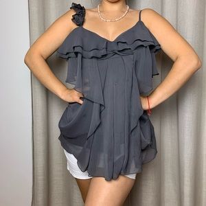 Beautiful Dark Grey Blouse 🍸